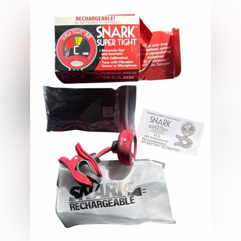 NWOT Snark ST-2 Super Tight Rechargeable Clip-On Chromatic Tuner